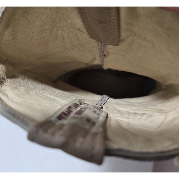 Sebastians Mexican Cowboy Boots Leather & Ostrich Mex 24 1/2 US MEN 5.5 WM 7-7.5 - Picture 12 of 12